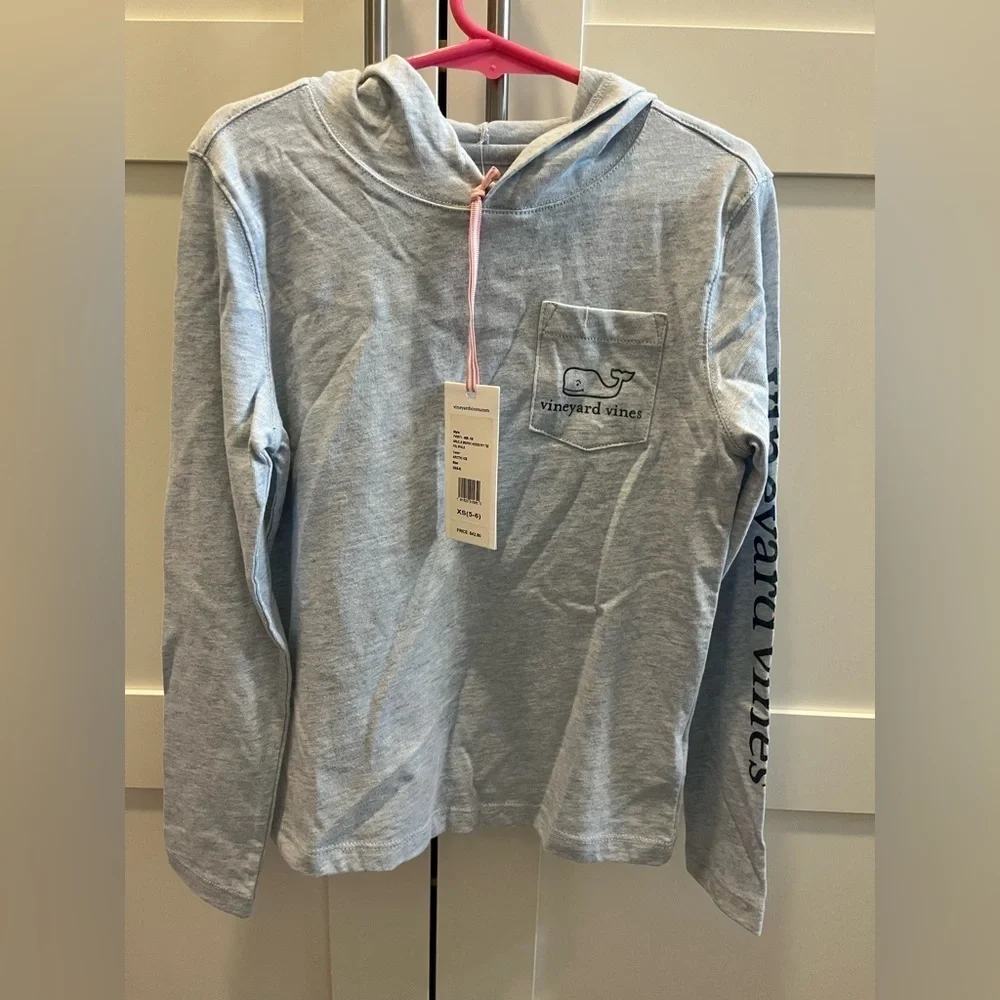 Vineyard Vines size XS long sleeve blue hooded t-shirt